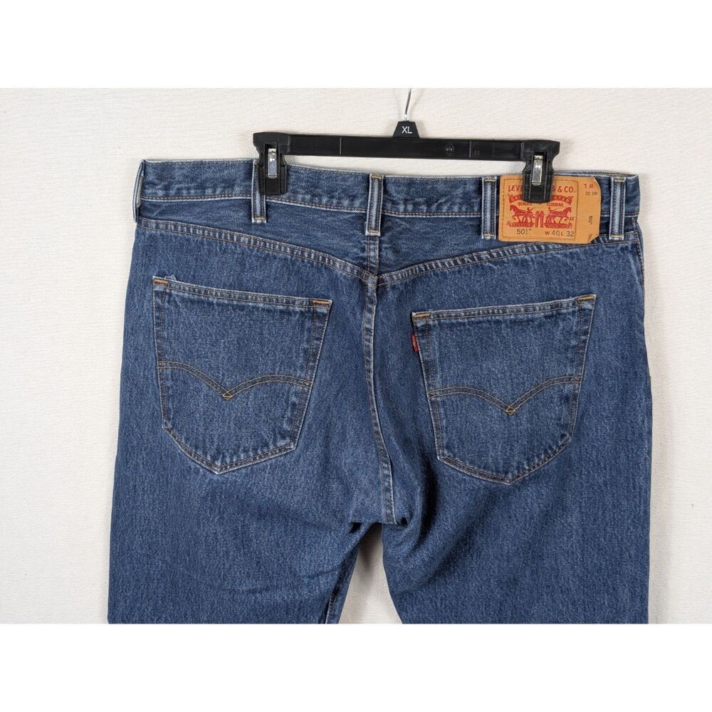 Levi's 501xx Original Fit Jeans Button Fly Blue Men's Size 40x32 - Picture 8 of 16